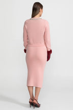 Embellished Knit Co-Ord Set – Blush Pink