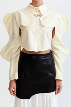 Long Sleeve Butterfly Shirt - White