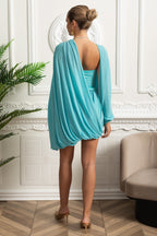 Asymmetric Pleated Co-Ord - Turquoise