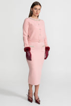Embellished Knit Co-Ord Set – Blush Pink